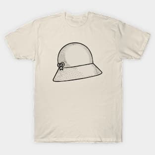 Line art of a Cloche hat T-Shirt